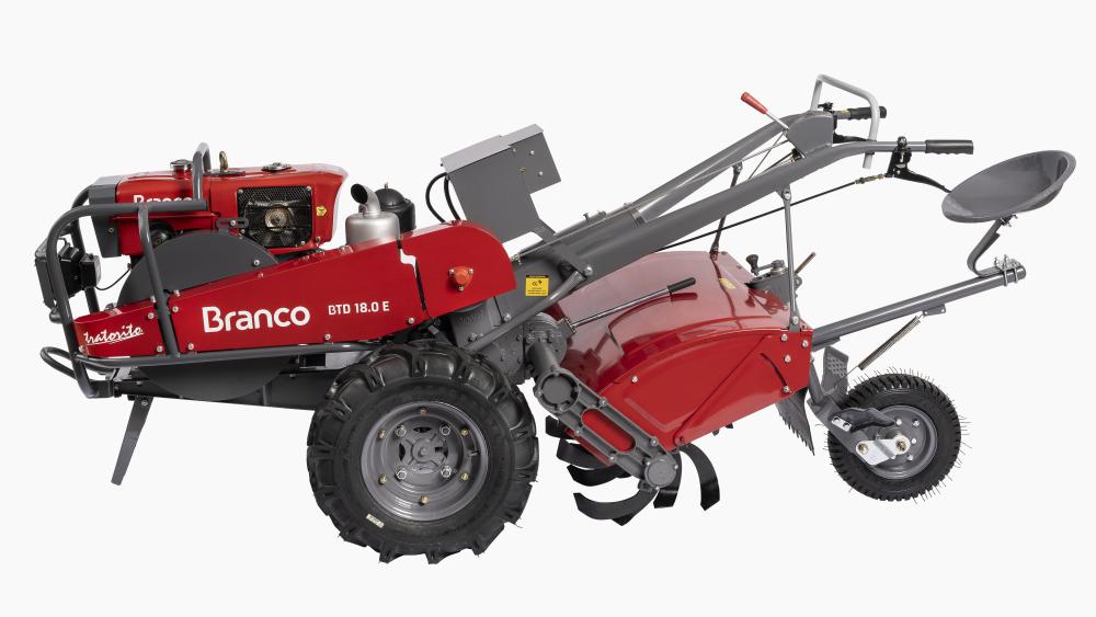 Microtrator Branco BTD-18.0E - 1000 - Com enxada rotativa